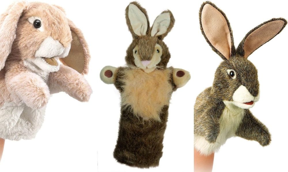 3 Rabbit Puppets